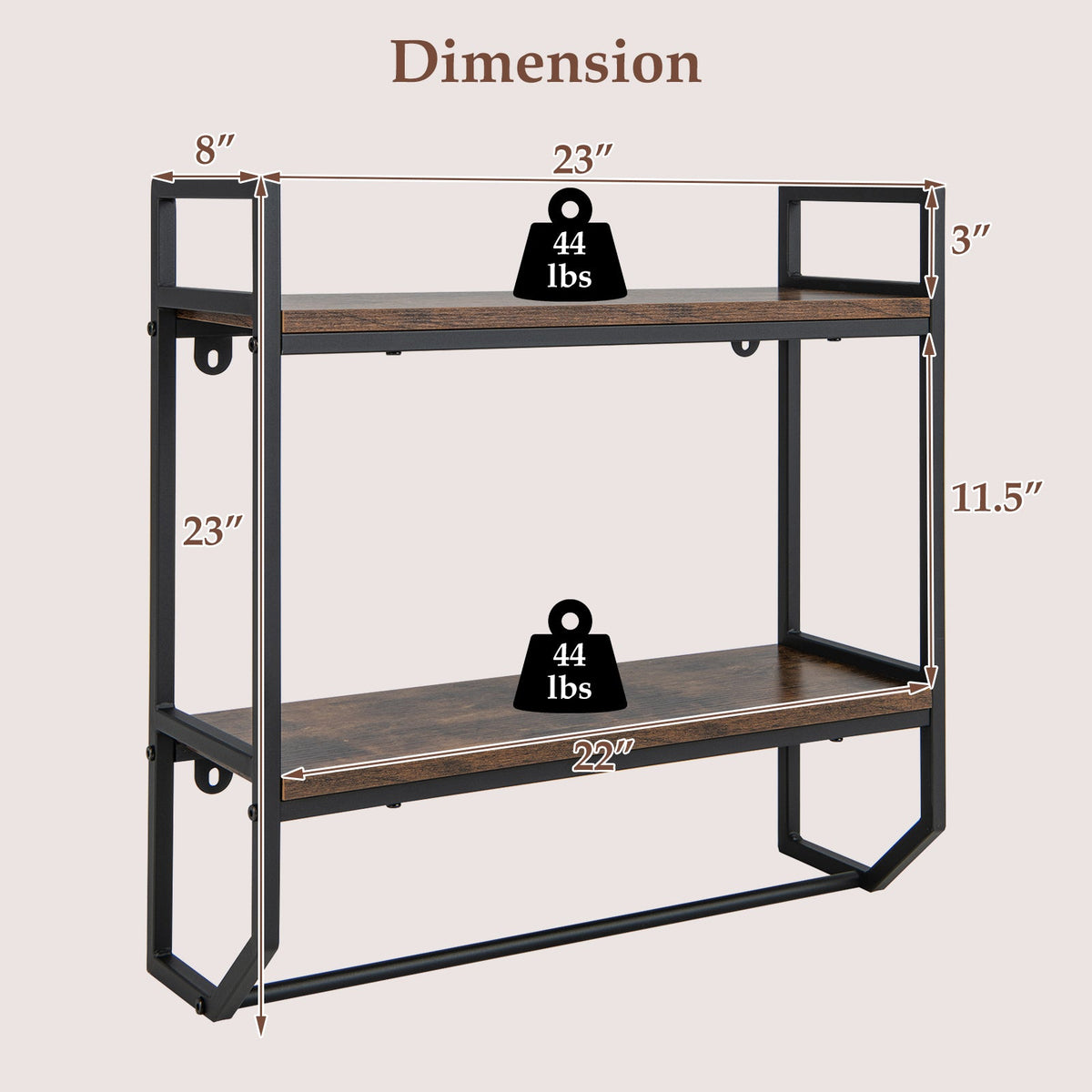 Over The Toilet Shelf Wall Mounted Storage Rack