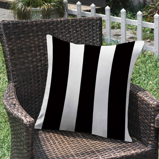 Waterproof Outdoor Striped Throw Pillow with Insert