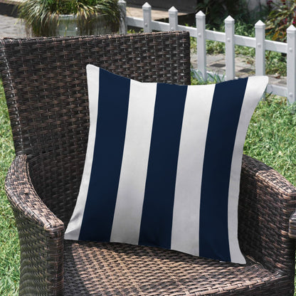 Waterproof Outdoor Striped Throw Pillow with Insert