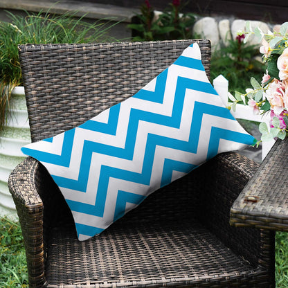 Waterproof Outdoor Striped Throw Pillow with Insert