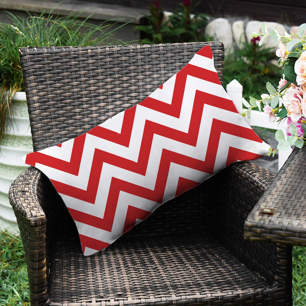 Waterproof Outdoor Striped Throw Pillow with Insert