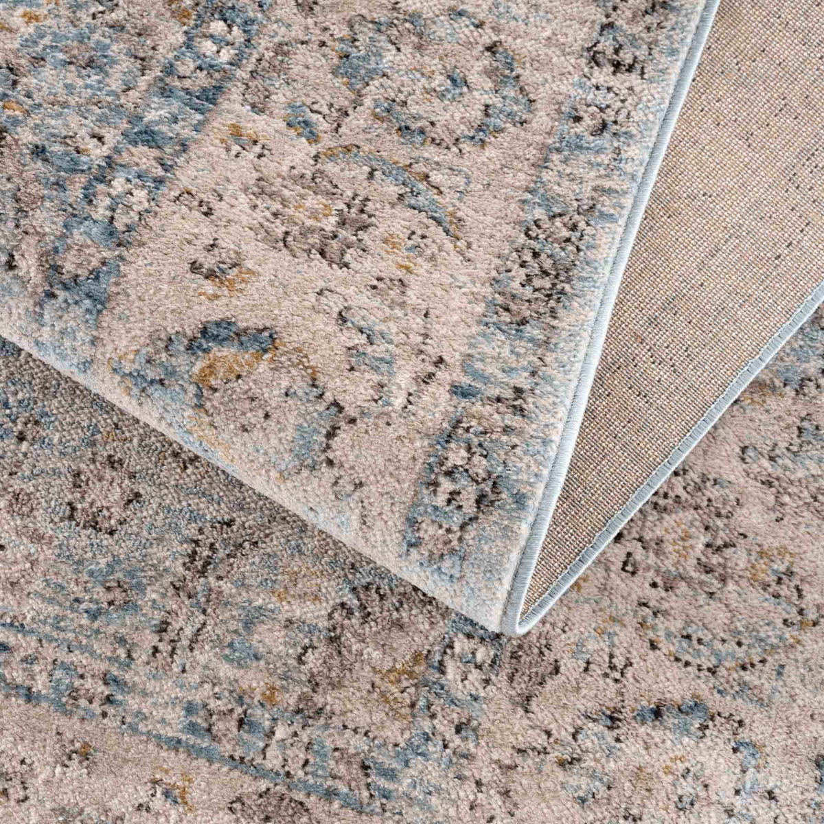 Anana Silver Blue & Beige Area Rug