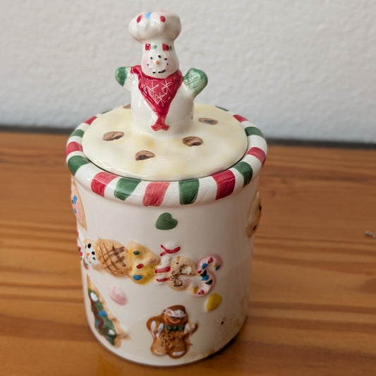 Christmas Ceramic Cookie Jar Canister