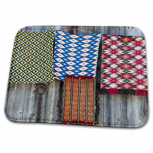 Bulgarian Rug Pattern Dish Drying Mat