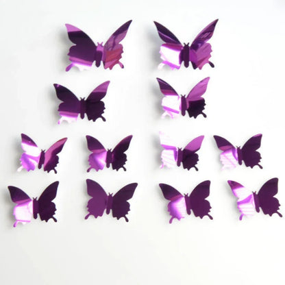 3D Mirror Acrylic Butterfly Wall Stickers