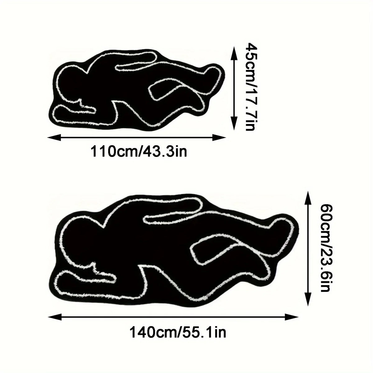 Anti-Slip Abstract Human-Shaped Carpet