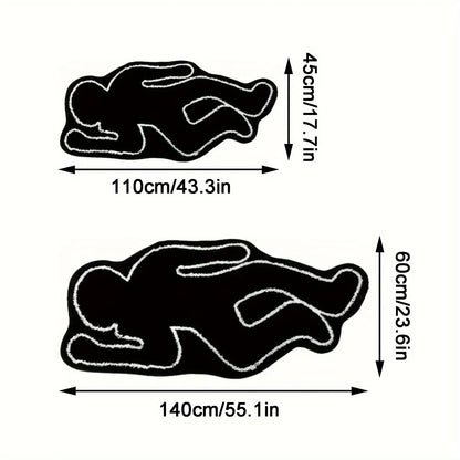 Anti-Slip Abstract Human-Shaped Carpet