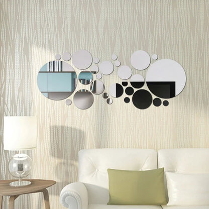 26pcs Round Acrylic Mirror Stickers