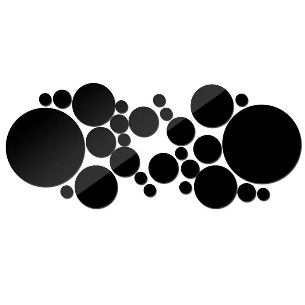 26pcs Round Acrylic Mirror Stickers