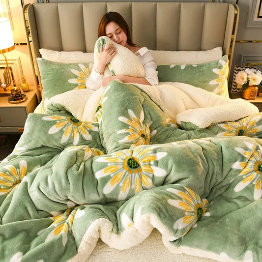 Winter Thick Quilt Blanket