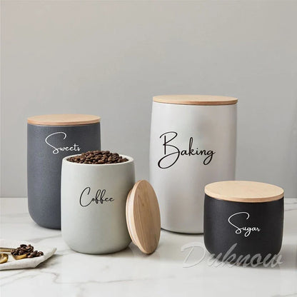 Kitchen Canister Labels Sticker Set