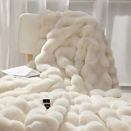 Imitation Rabbit Fur Plush Blanket