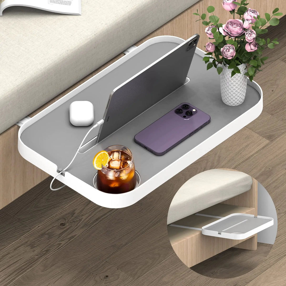 Bedside Shelf Storage Tray