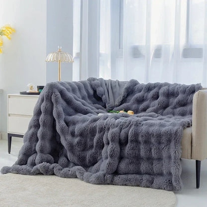 Imitation Rabbit Fur Plush Blanket