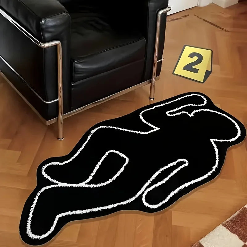 Anti-Slip Abstract Human-Shaped Carpet