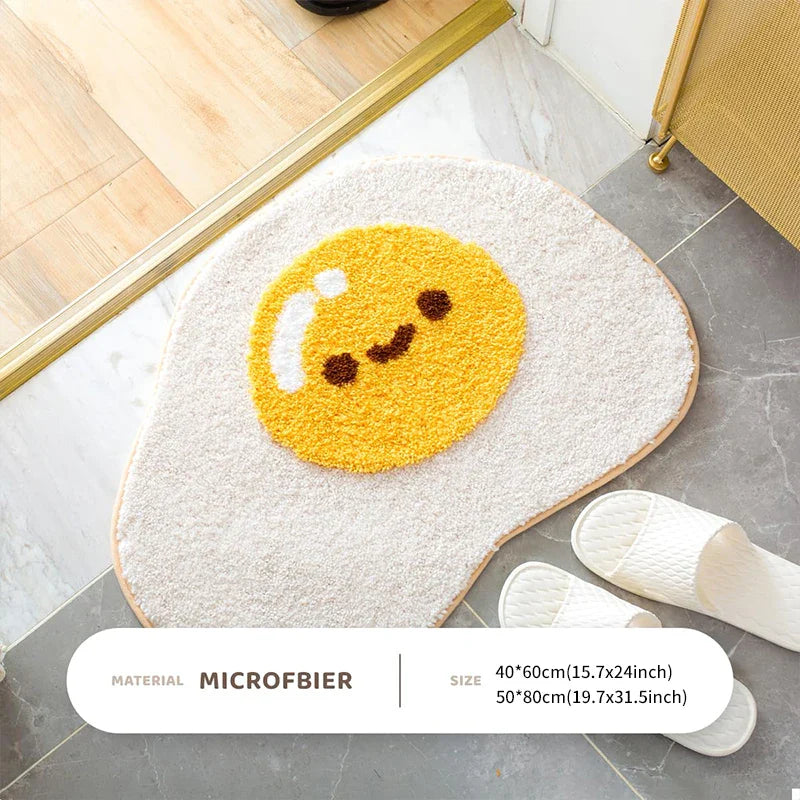 Cute Decorative Happy Egg Bathroom Rug