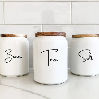 Kitchen Canister Labels Sticker Set