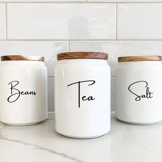 Kitchen Canister Labels Sticker Set