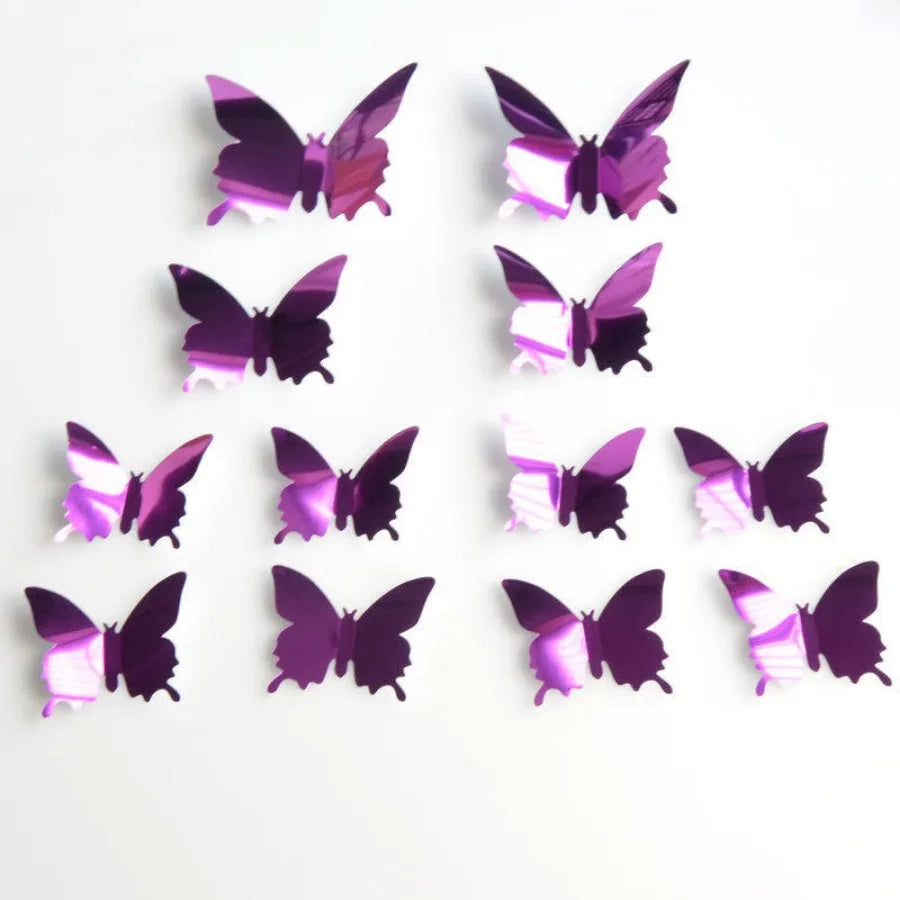 3D Mirror Acrylic Butterfly Wall Stickers