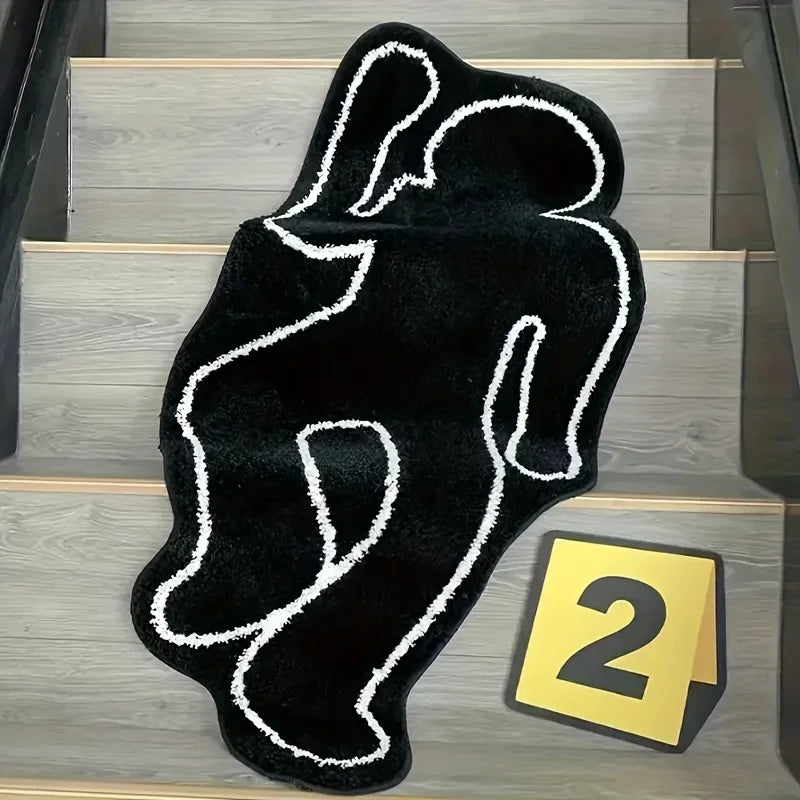 Anti-Slip Abstract Human-Shaped Carpet