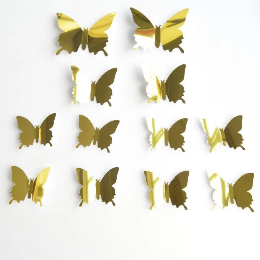 3D Mirror Acrylic Butterfly Wall Stickers