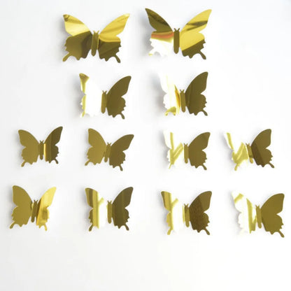 3D Mirror Acrylic Butterfly Wall Stickers