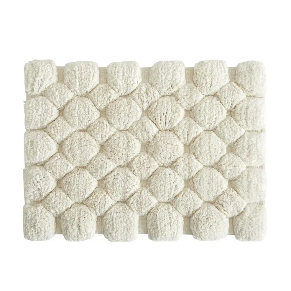 Ivory Cotton Bath Rug Set