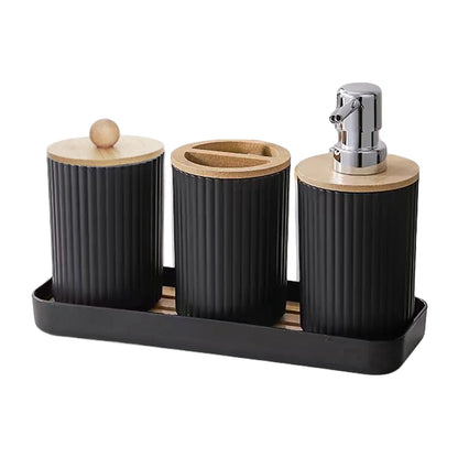 Soap Dispenser, Toothbrush Holder & Vanity Tray