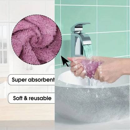 10pcs Microfiber Double-Sided Kitchen Cleaning Towels