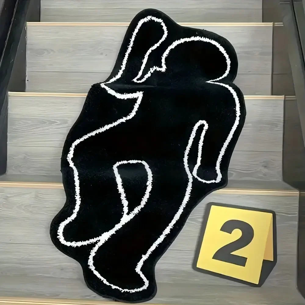 Anti-Slip Abstract Human-Shaped Carpet