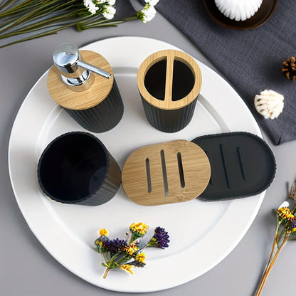 Soap Dispenser, Toothbrush Holder & Vanity Tray