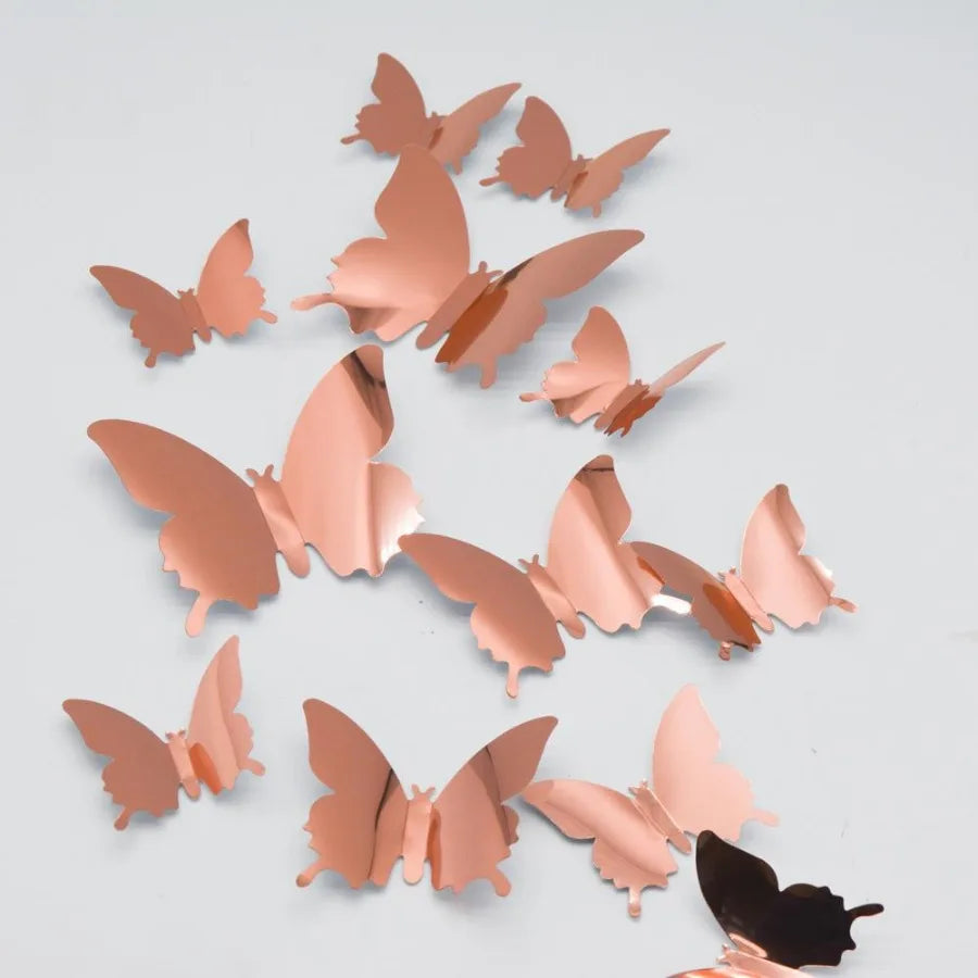 3D Mirror Acrylic Butterfly Wall Stickers