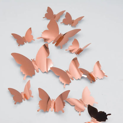 3D Mirror Acrylic Butterfly Wall Stickers