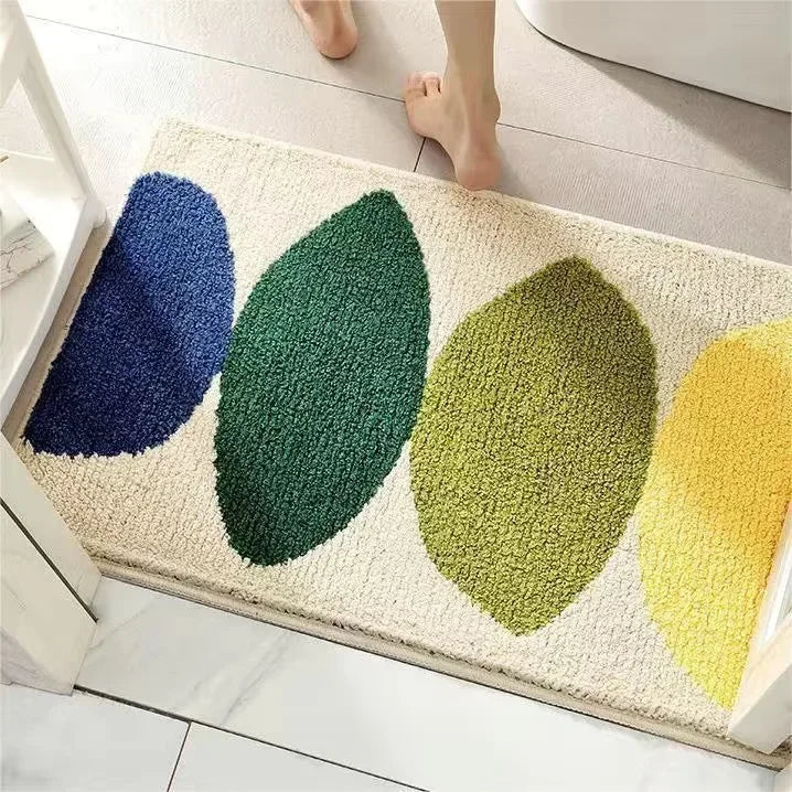 Fresh Floral Imitation Cashmere Rug