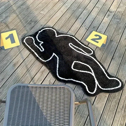 Anti-Slip Abstract Human-Shaped Carpet