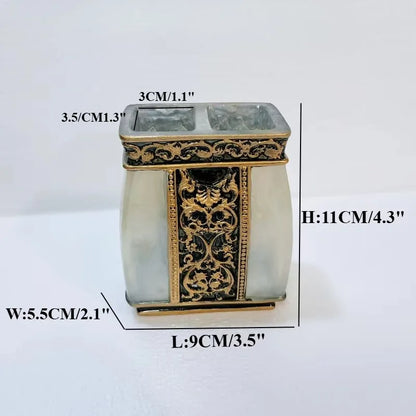 Resin Bathroom Vanity Accessories Set