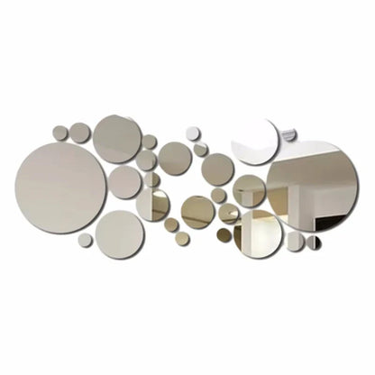 26pcs Round Acrylic Mirror Stickers