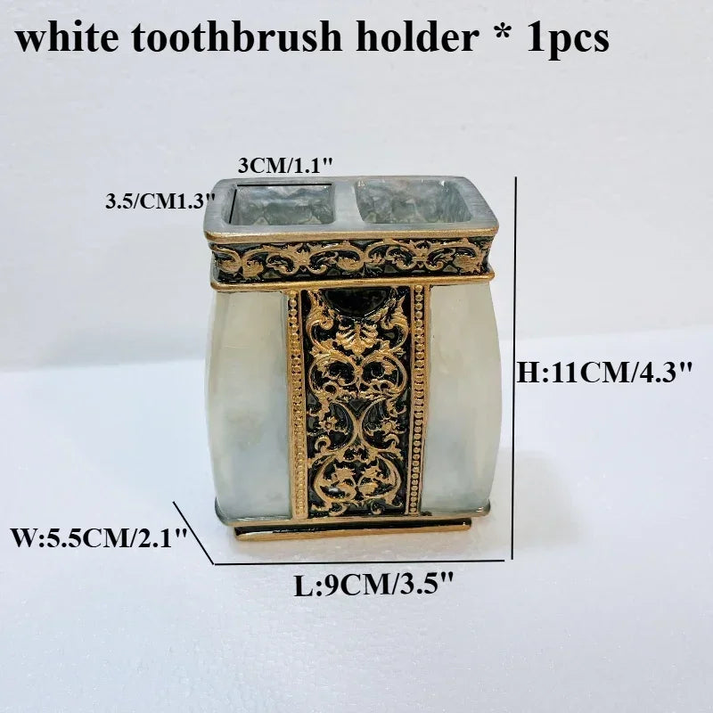 Resin Bathroom Vanity Accessories Set