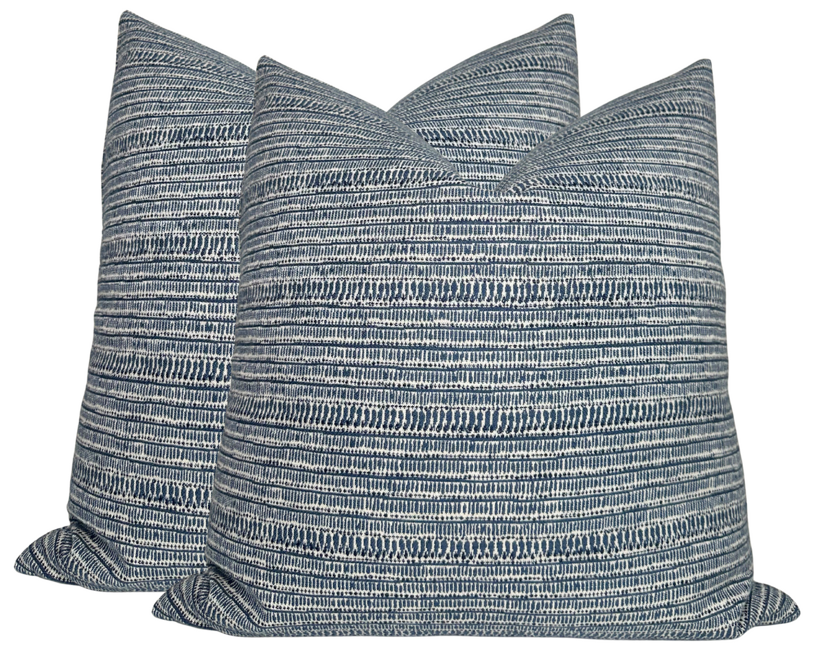 Saqqara Atlantic Blue Pillow Cover