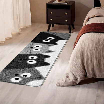 Soft Cozy Noise Reducing Cartoon Kitten Bath Mat