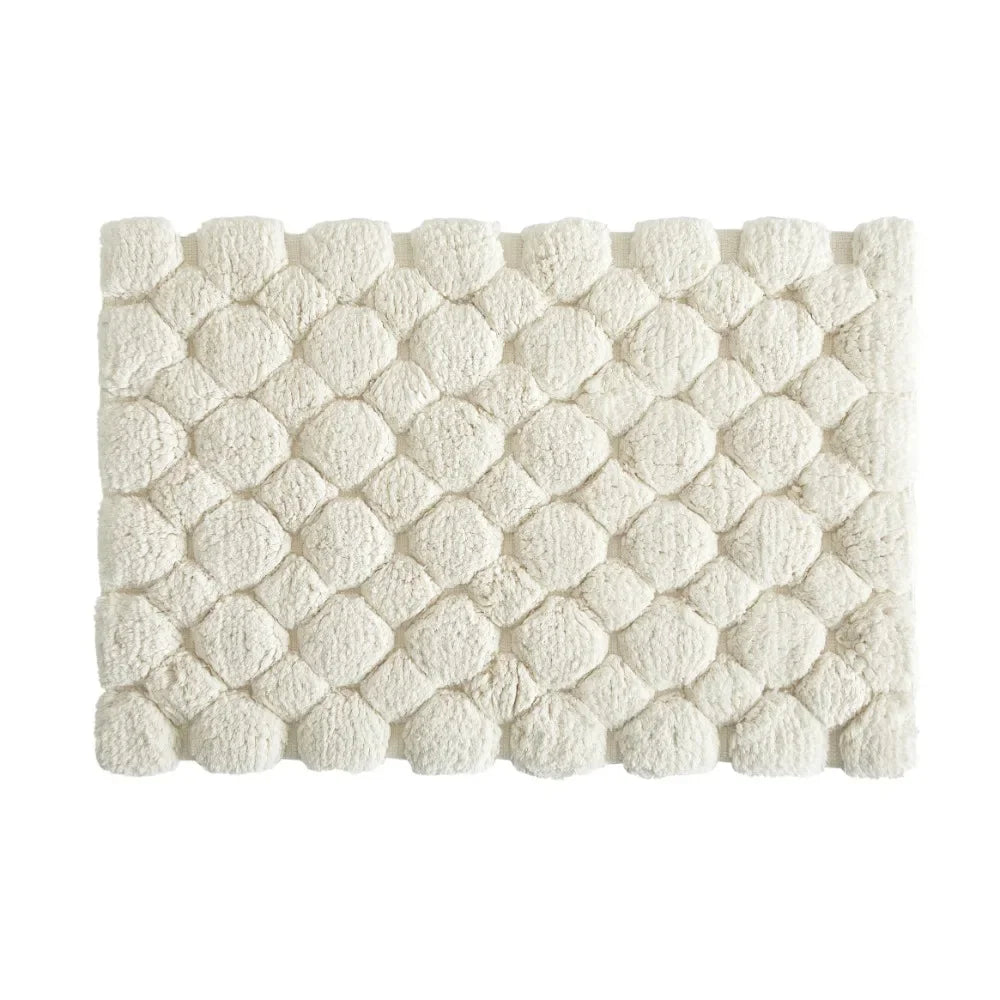 Ivory Cotton Bath Rug Set