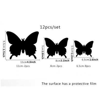 3D Mirror Acrylic Butterfly Wall Stickers