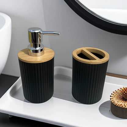 Soap Dispenser, Toothbrush Holder & Vanity Tray