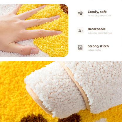 Cute Decorative Happy Egg Bathroom Rug