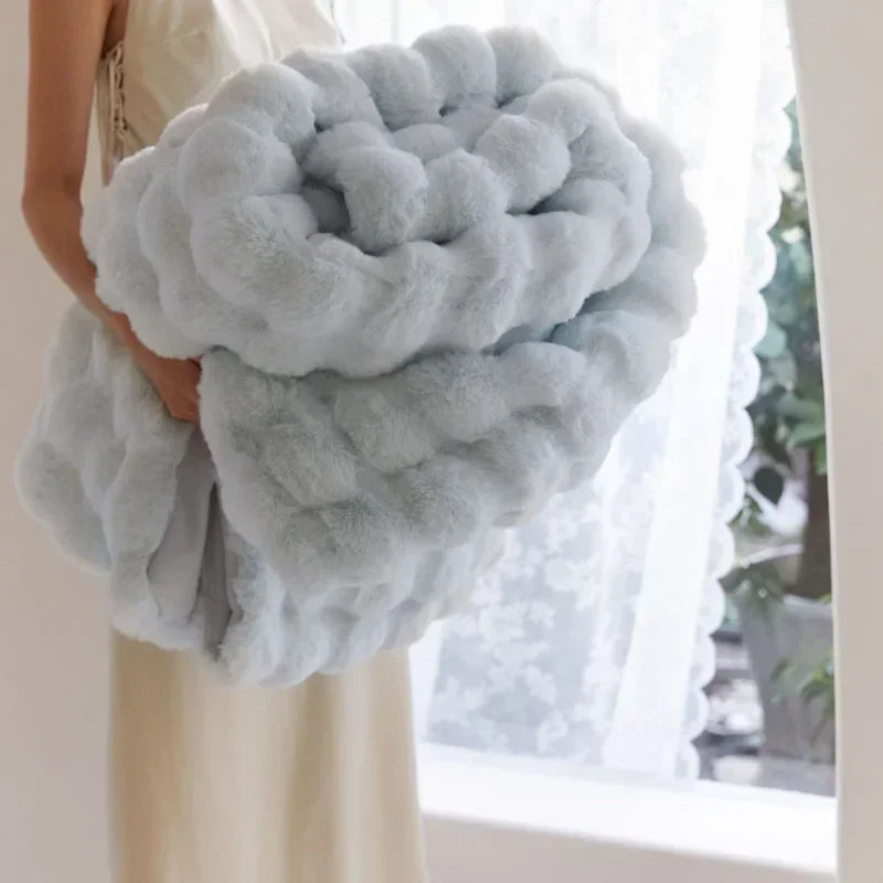 Imitation Rabbit Fur Plush Blanket