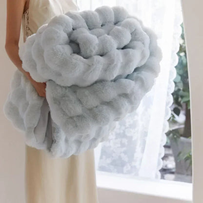 Imitation Rabbit Fur Plush Blanket