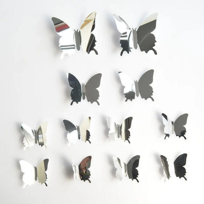 3D Mirror Acrylic Butterfly Wall Stickers