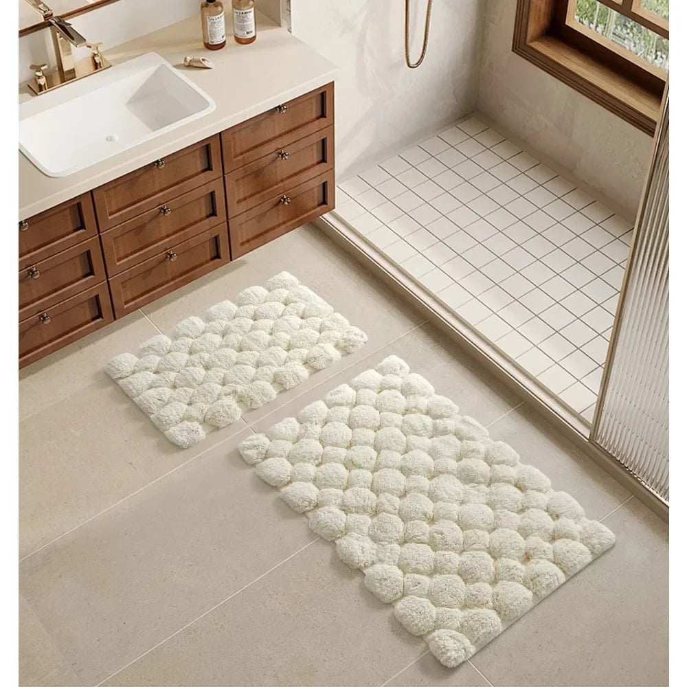 Ivory Cotton Bath Rug Set