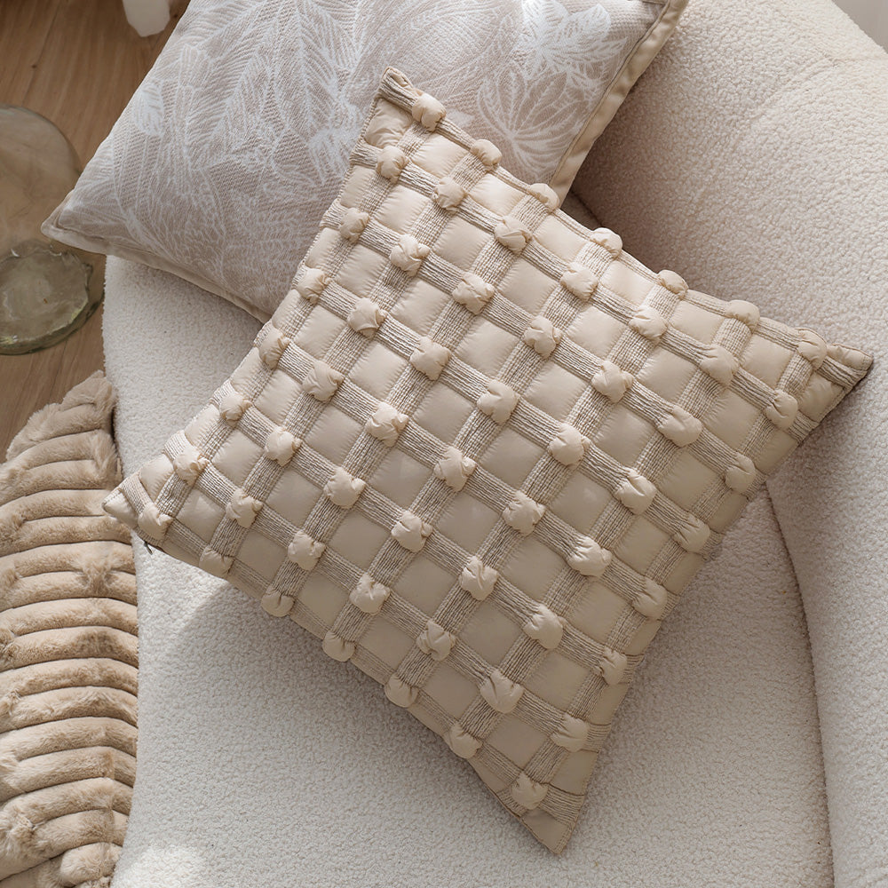 Sage Green & Ivory Plush Throw Pillow Set