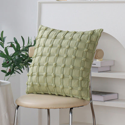 Sage Green & Ivory Plush Throw Pillow Set